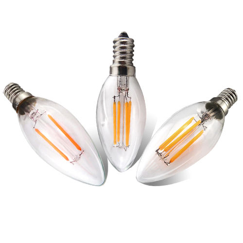 LED Filament Leuchtmittel E14 Kerze Glas 4 Watt
